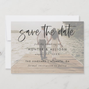 Modern Script Save The Date Budget Flyer Invitation