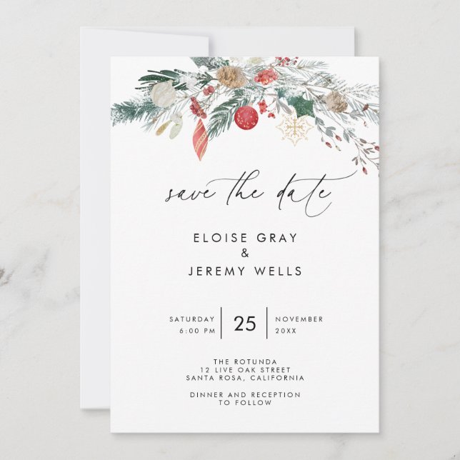 Modern Script Save the Date Invitation (Front)