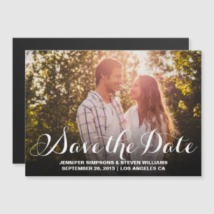 Modern Script Save the Date Magnet Invitations