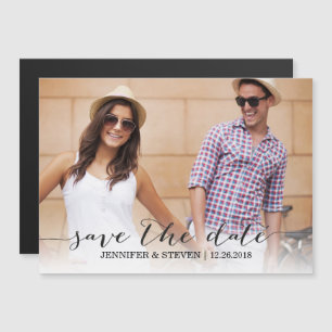 Modern Script Save the Date Magnet Invitations