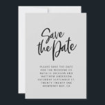 Modern script save the date wedding announcement<br><div class="desc">Modern script save the date wedding invitation. Modern wedding announcement with geometric backer and on trend script text. Colours can be changed to suit your colour scheme.</div>