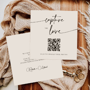 Modern Script Share the Love QR Code Table Cards