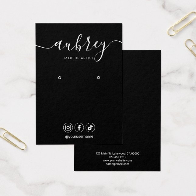 Modern Script Simple Earring Display (Office)