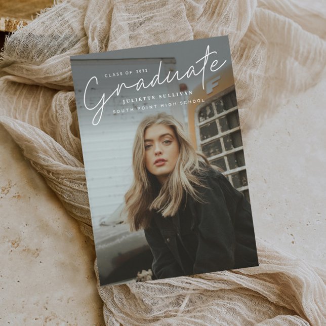 Modern Script Simple Photo Graduation (Creator Uploaded)