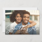 Modern script simple photo save the date