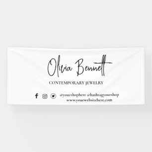 Modern Script Social Media Marketing Display Banner
