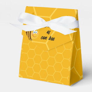 Modern script sweet as can bee gender reveal party favour box