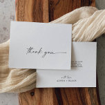Modern Script Thank You Card<br><div class="desc">This modern script thank you card is perfect for a minimalist wedding. The simple black and white design features unique industrial lettering typography with modern boho style. Customisable in any colour. Keep the design minimal and elegant, as is, or personalise it by adding your own graphics and artwork. Personalise the...</div>