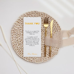 Modern script thank you message note menu