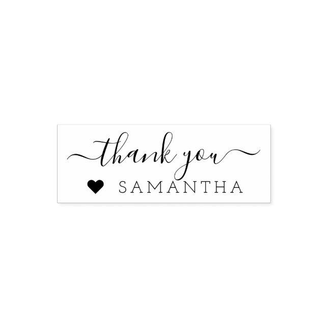 Modern Script Thank you Personalised Self-inking Stamp (Design)