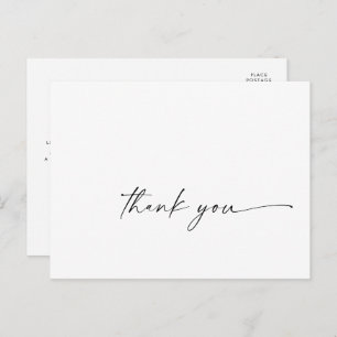 Modern Script Thank You Postcard