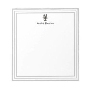 Modern Script Trendy vintage Lobster Personalised  Notepad