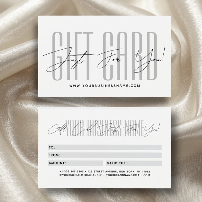 Modern script typography business gift card  (Creator Uploaded)