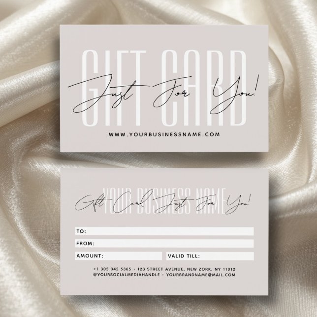 Modern script typography business gift card  (Creator Uploaded)
