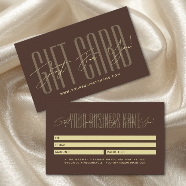 Modern script typography business gift card  (Creator Uploaded)