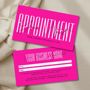 Modern script typography professional reminder appointment card