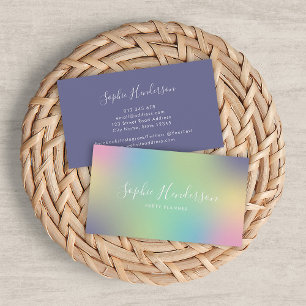 Modern Script Unicorn Gradient Mix 1 Business Card