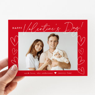 Modern Script Valentine's Day Photo Holiday Card
