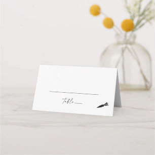 Modern Script Vegetarian Meal Option Wedding Place Card