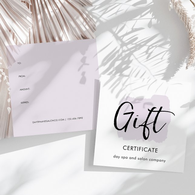 Modern Script Watercolor Gift Voucher Certificate (Creator Uploaded)