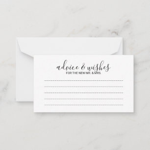 Modern Script Wedding Advice and Wishes
