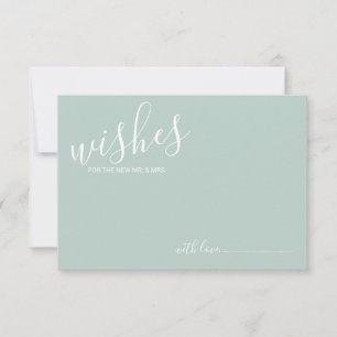 Modern Script Wedding Advice and Wishes Card