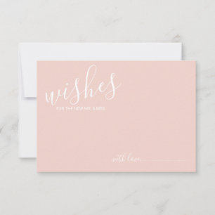 Modern Script Wedding Advice and Wishes Card
