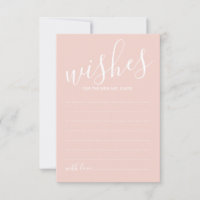 Modern Script Wedding Advice and Wishes Card