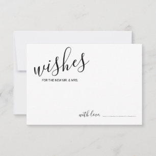 Modern Script Wedding Advice and Wishes Card