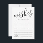 Modern Script Wedding Advice and Wishes Card<br><div class="desc">Add a personal touch to your wedding with a modern script wedding advice and wishes card. This advice card features title in black modern calligraphy font style and details in black modern sans serif font style on white background. Perfect for wedding, baby shower, birthday party, bridal shower, bachelorette party and...</div>