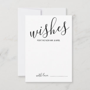 Modern Script Wedding Advice and Wishes Card