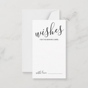 Modern Script Wedding Advice and Wishes Card