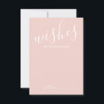 Modern Script Wedding Advice and Wishes Card<br><div class="desc">Add a personal touch to your wedding with a modern script wedding advice and wishes card. This advice card features title in white modern script font style and details in white modern sans serif font style on blush pink background. Perfect for wedding, baby shower, birthday party, bridal shower, bachelorette party...</div>
