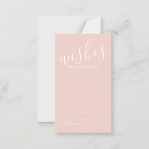 Modern Script Wedding Advice and Wishes Card
