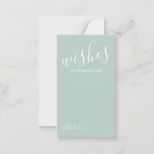 Modern Script Wedding Advice and Wishes Card