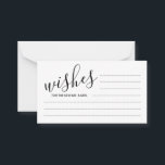 Modern Script Wedding Advice and Wishes Card<br><div class="desc">Add a personal touch to your wedding with a modern script wedding advice and wishes card. This advice card features title in black modern calligraphy font style and details in black modern sans serif font style on white background. Perfect for wedding, baby shower, birthday party, bridal shower, bachelorette party and...</div>