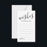 Modern Script Wedding Advice and Wishes Card<br><div class="desc">Add a personal touch to your wedding with a modern script wedding advice and wishes card. This advice card features title in black modern calligraphy font style and details in black modern sans serif font style on white background. Perfect for wedding, baby shower, birthday party, bridal shower, bachelorette party and...</div>