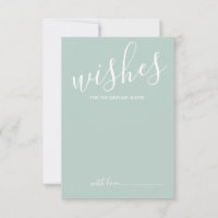 Modern Script Wedding Advice and Wishes Card