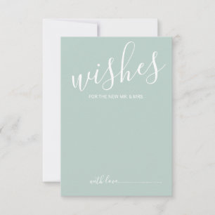 Modern Script Wedding Advice and Wishes Card