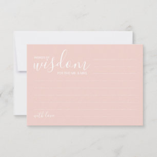Modern Script Wedding Advice and Wishes Card