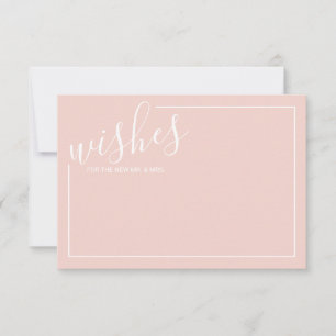 Modern Script Wedding Advice and Wishes Card