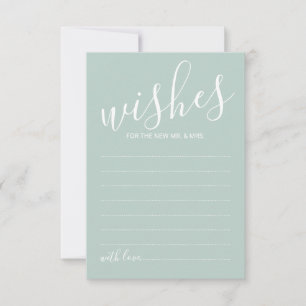 Modern Script Wedding Advice and Wishes Card