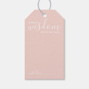 Modern Script Wedding Advice and Wishes  Gift Tags