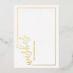 Modern Script Wedding Advice and Wishes Gold