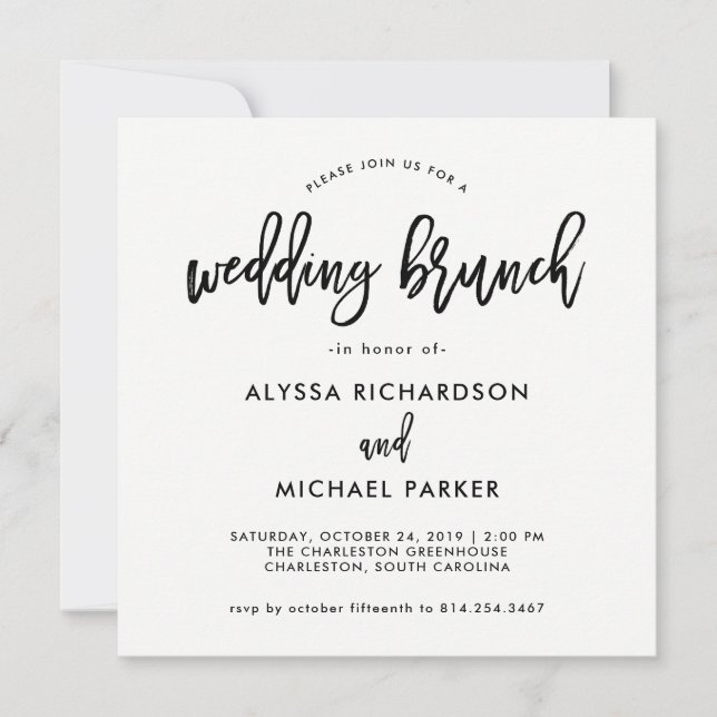 Modern Script | Wedding Brunch Invitation (Front)