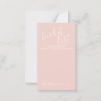 Modern Script Wedding Bucket List