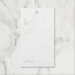 Modern Script Wedding Bucket List Silver Gift Tags<br><div class="desc">Add a personal touch to your wedding with a modern script wedding bucket list tag card.

This card features title in real silver foil modern script font style and details in modern sans serif font style on white background.</div>