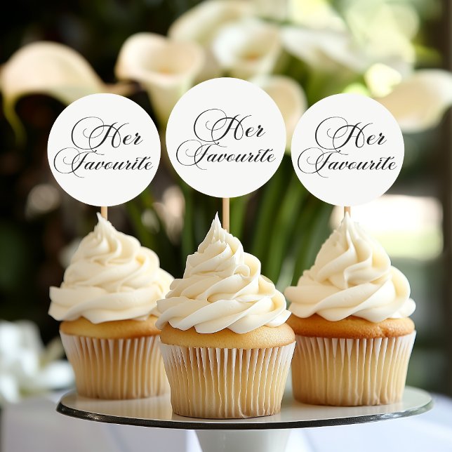 Modern Script Wedding Cake Topper for Her Classic Round Sticker (Creator Uploaded)