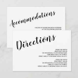 Modern Script Wedding Details Invitation