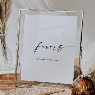 Modern Script Wedding Favours Sign